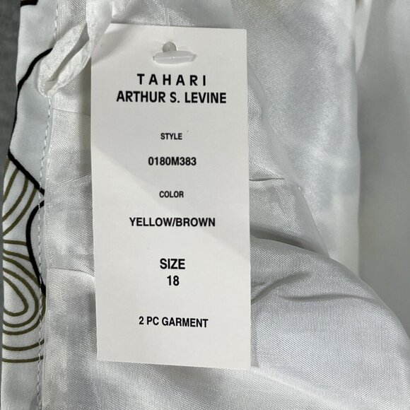 Tahari Arthur S Levine NWT18 Floral 2 Piece Set Short Sleeve Blazer Skirt Office - Picture 15 of 16